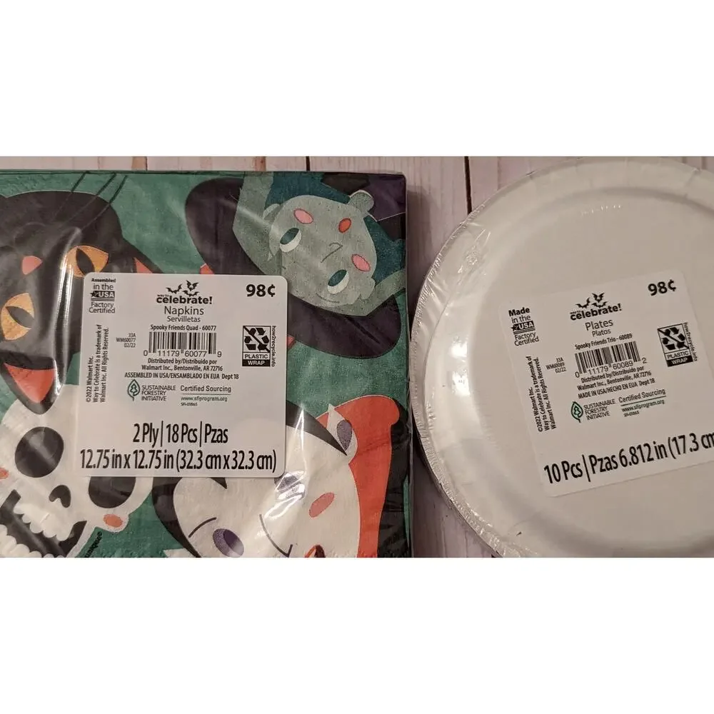 New Halloween Party Items Plates, Napkins and More